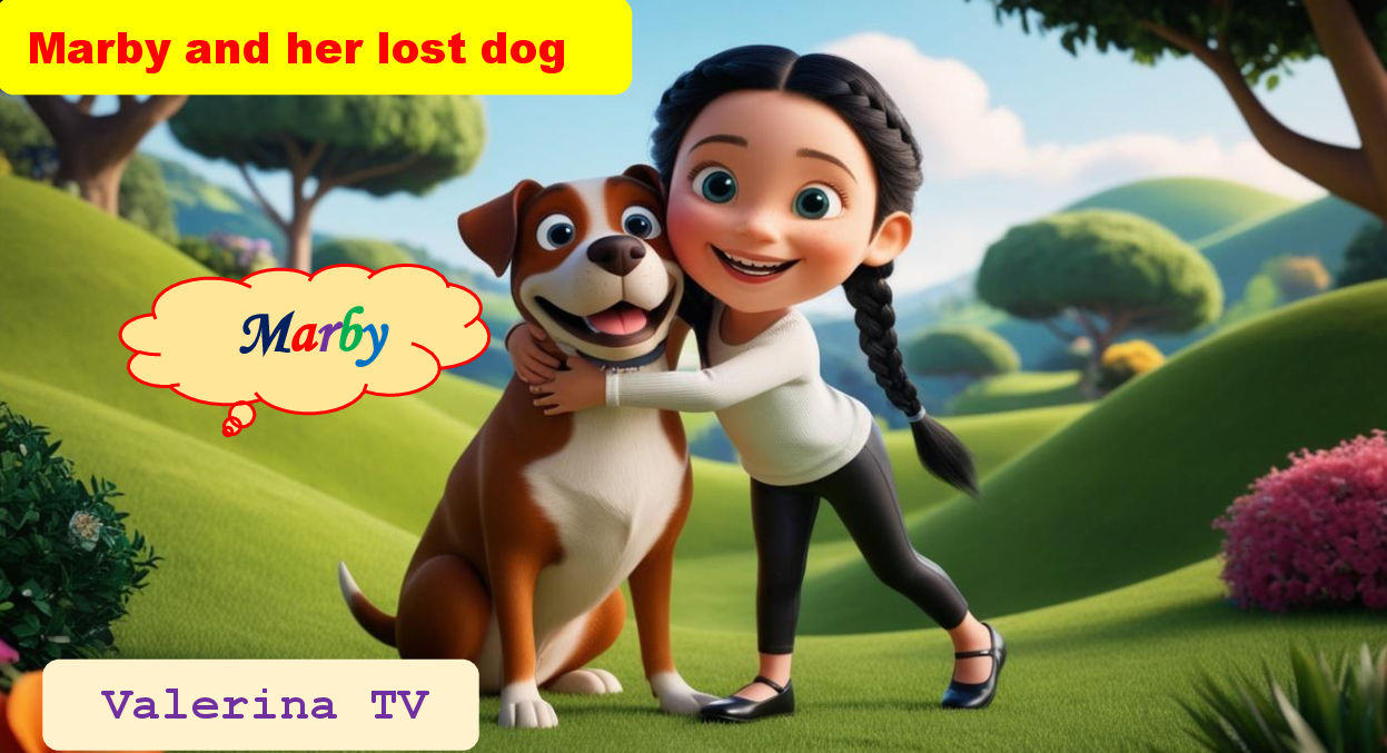 Marby and her lost dog in Woodland Town